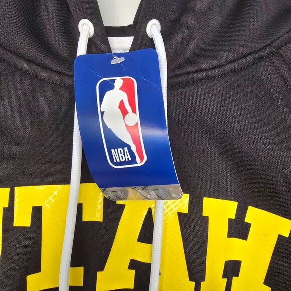 Utah Jazz Men's NBA Brand Pullover Polyester Hoodie Black Size XL NWT - Picture 3 of 7